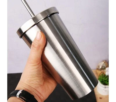 앰버 이중스텐 빨대텀블러 대용량 550ml