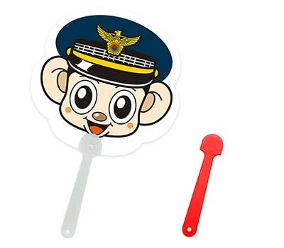 포돌이 자유형 팬시 2컬러 부채