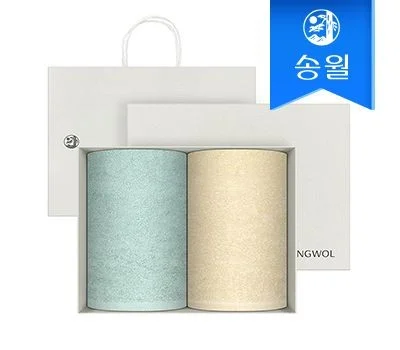 송월타월 라이트무지 2매 선물세트(크림상하+쇼핑백...